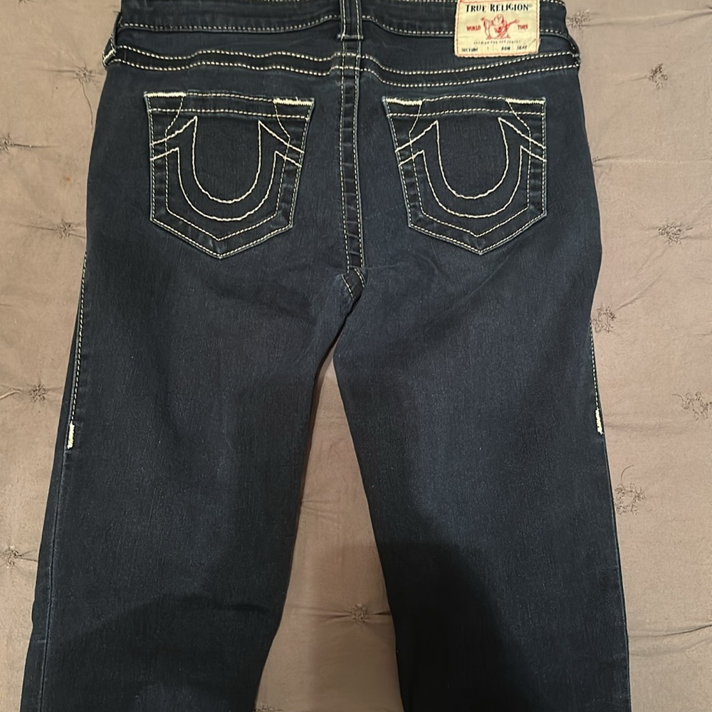 True Religion Dark Blue Jeans. Size 29. Halle Mid-Rise Super Skinny. - Picture 4 of 4